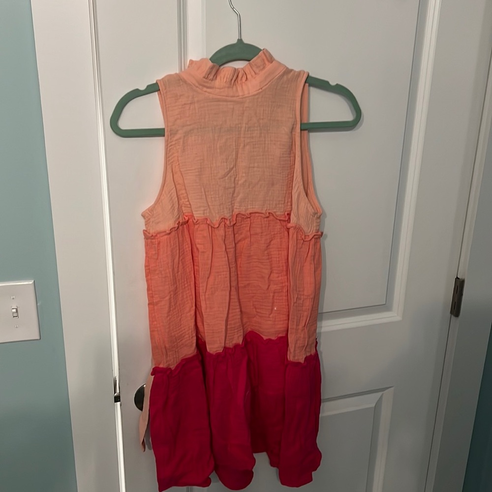 Pomander Place colorblock gauze dress